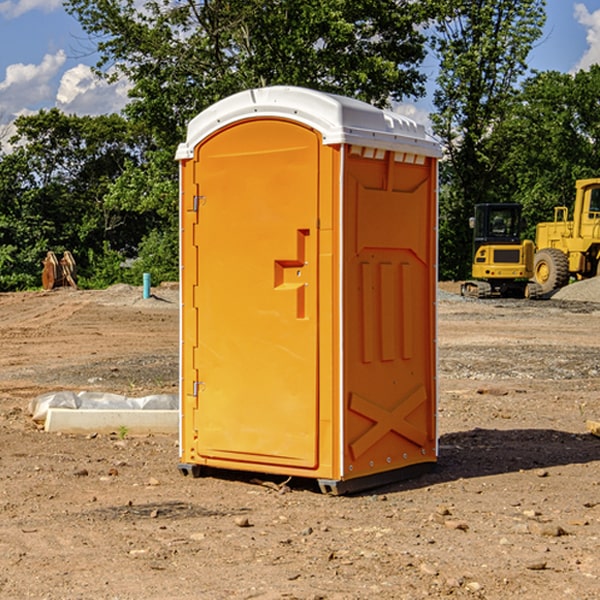 can i customize the exterior of the portable restrooms with my event logo or branding in Alderson